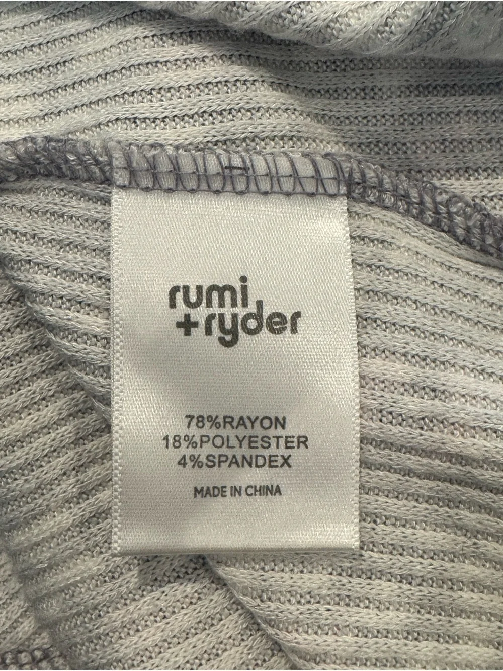 Rumi + Ryder Girls Floral Ribbed SOFT Knit Dress Purple Gray Size XS 4-5